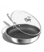 Hybrid Stainless Steel Frying Pan Induction Gas Ceramic Electric Stove G... - $936.64 MXN+