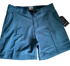 Trunks Surf &amp; Swim Co Men Multi Purpose Shorts 6.5&quot; sz L Stretch Jacquard Teal - $16.87