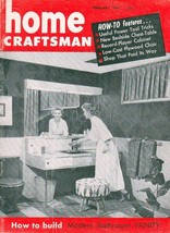 Home Craftsman Magazine February 1956 Vol.25 No.1 Vintage DIY&#39;s &amp; Advertising - £7.02 GBP