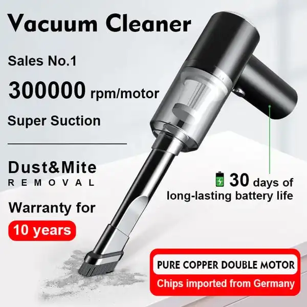 2 in 1 Car Vacuum Cleaner Wireless Charging Air Duster Handheld High-power - £24.37 GBP+