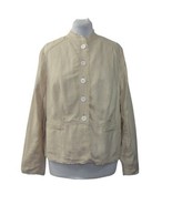 Charter Club Flax Linen Jacket Blazer Womens 1X Mauritius II - £33.62 GBP