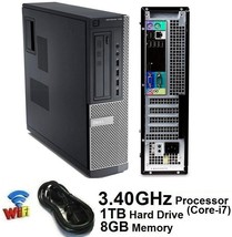Dell OptiPlex Desktop PC Intel Core i7 8GB Ram 1TB HDD  DVD-RW Windows 1... - $169.95
