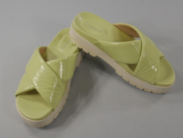 Vionic Vesta Green Patent Leather Slide Sandals Platform Shoes Wms US 8.... - £40.00 GBP