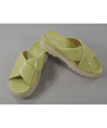 Vionic Vesta Green Patent Leather Slide Sandals Platform Shoes Wms US 8.... - £40.09 GBP