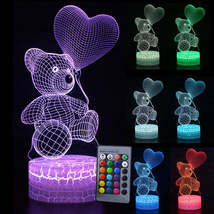 3D cute bear creative night light - £28.48 GBP