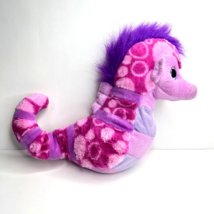 Seahorse Plush Pink Purple Glitter Wild Republic Sea Ocean Stuffed Animal 12&quot; - £13.52 GBP
