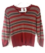 Emma James By Liz Claiborne Girls Knit Sweater Size Large Red Tan - €3,82 EUR