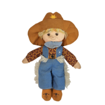 12&quot; Vintage Holly Hobbie Friend Cowpokes Rag Doll Boy Stuffed Animal Plush Toy - £59.99 GBP