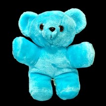 Inarco Teddy Bear Plush Stuffed Turquoise Blue Animal Soft Toy 11 Inch Vintage - £24.19 GBP