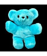 INARCO TEDDY BEAR Plush Stuffed Turquoise Blue Animal Soft Toy 11 Inch V... - £24.15 GBP