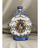 Antique Gien 19 Century Earthenware Flask France Aged Craquilure - $8,714.28 MXN