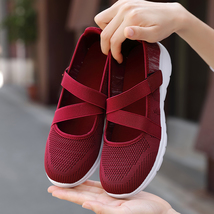 New Women Flats Summer Ladies Fashion Mesh Flat Shoes Women Soft Breathable Snea - £24.13 GBP