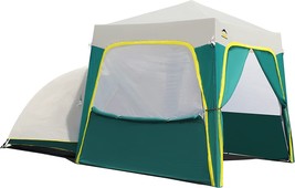 CROWN SHADES Camp Dome Modular Tent with 6.5&#39; x 6.5&#39; Patented, Green &amp; Gray - £91.99 GBP