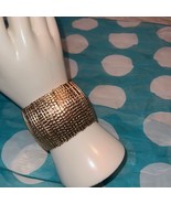 1970s Gilt Stretch Cuff Bracelet - £11.55 GBP