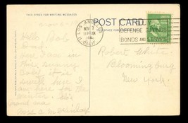 Vintage Linen Postcard Souvenir Shirley Temple Home 20th Century Fox 1945 Cancel - £7.87 GBP