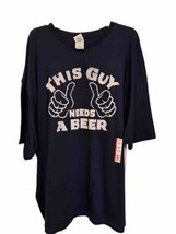 Delta men&#39;s XXXL 3XL blue graphic SHORT SLEEVE T-SHIRT THIS GUY NEEDS A ... - $19.79