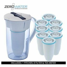 ZeroWater 10-Cup Ready Pour Water Purification Pitcher with extra eight filters - £116.10 GBP