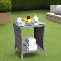 Outdoor Patio Coffee Table: Tempered Glass Top - $80.99
