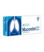 MUCOVIM 200 mg,Ffluidize the Viscous Mucus for Respiratory Diseases - $285.59 MXN