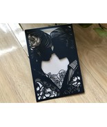 Pocket Style Wedding Invitations,Dark Navy Blue Laser Cut Wedding Cards - $65.80