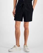 Alfani Pique All Cotton Shorts Men&#39;s XL Deep Black Solid 5.5 inseam - $18.99