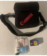 Canon  35 mm Camera Carry Case Bag &amp; Strap Black w/Film &amp; Lens Cleaning Kit - $47.50 CAD