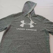 Under Armour Men's Gray Drawstring Hoodie Pullover Sweatshirt Size Medium image 8