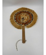 Vintage Hand Made Hawaii Hand Fan with Fringe Outer Edge Paddle Handle - $34.00