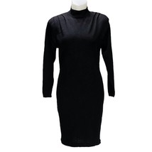 St John Dress Black Dolman Long Sleeve Sheath Women&#39;s Sz 2 Santana Knit Vintage - £71.67 GBP