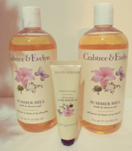 Crabtree & Evelyn Summer Hill 2 Bath & Shower Gel Hand Therapy Body Wash Lot - $68.55