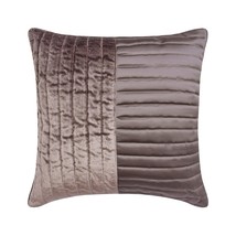 Violet Striped Patchwork &amp; Quilted 16&quot;x16&quot; Throw Pillow Cover- Velvet Satin Glow - £24.81 GBP+