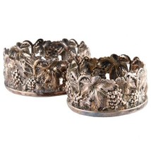 Due Vintage Italiano Argento Sterling Vino Coasters Da Dario Alfredo Di ... - $57,595.35 MXN