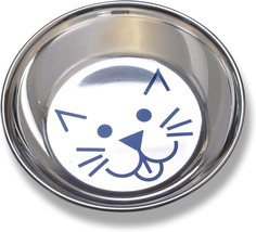 Pets Whisker-Friendly Stainless Steel Cat Bowl, Wide Saucer Style Dish, ... - $15.21