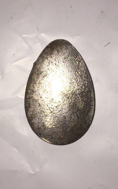 Egg Silhouette Steel Target 2.25&quot; X 1.5&quot; Rimfire .22 9MM - $4.50