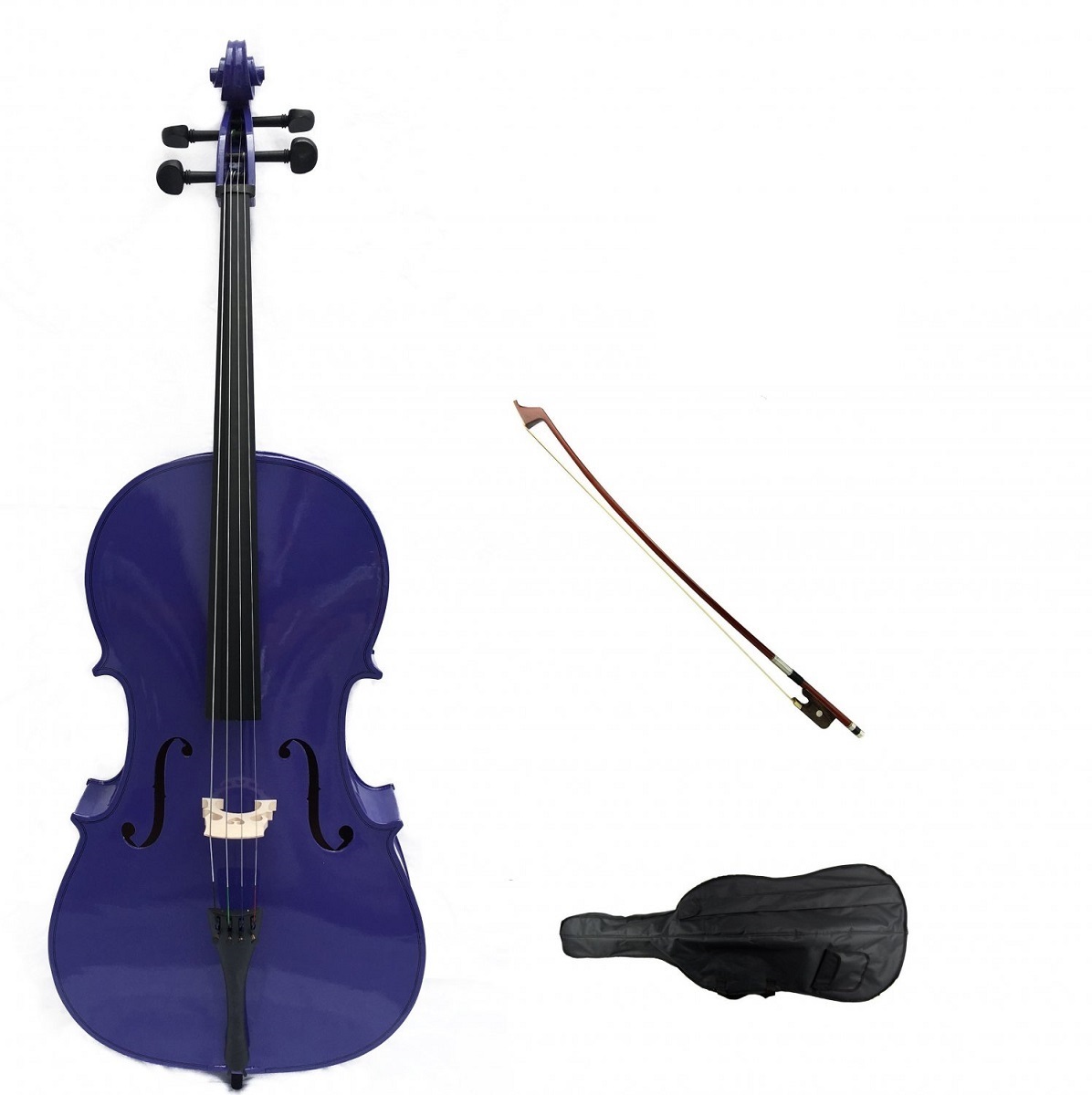 Primary image for Merano 1/8 Cello，Bag，Bow ~ Purple