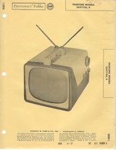 1957 TRAV-LER 2D3770A TELEVISION Tv Photofact MANUAL 2D3770B Portable Vi... - £8.39 GBP