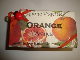 New Sapone Vegetale Handmade in Italy 10.5oz Bath Bar Orange Arancia - £10.08 GBP