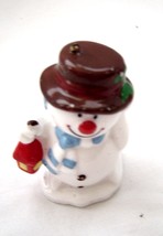  Glass Snowman Ornament with Lantern Scarf and Hat - $10.99