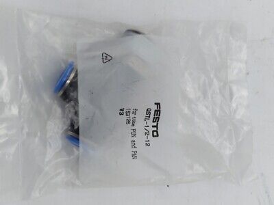 NEW Festo QSTL-1/2-12 Push-In T Fitting 1/2 NPT Male to Two 12mm O.D. Tube - $13.45