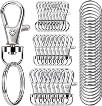 1000 PCS Metal Swivel Snap Hooks (500 Pieces) with Key Rings (500 Pieces) - £88.68 GBP