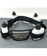 Nike Running Hydration 4 Bottle Waist Belt Band Black Adjustable 5k Mara... - $16.14