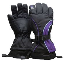 Head Junior Jr Black Purple Blue Insulated Ski Snowboard Winter Gloves M... - $21.14 CAD