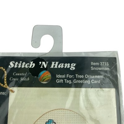 NeedleMagic Stitch 'N Hang Counted Cross Stitch Ornament Snowman Christmas Light Item image 4