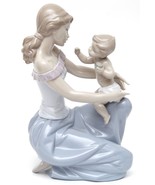 LLADROPorcelain Figurine ONE FOR YOU ONE FOR ME Mother Kneeling Child Snack - £375.03 GBP
