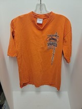 Black Hills Rally Sturgis 2002 62nd Anniversary T Shirt Orange Medium  - $11.60