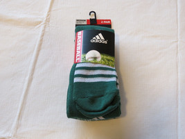 Adidas Climalite Unisex Rivalry Baseball 2 pair socks S 13C-4Y otc Forest Green - £11.92 GBP