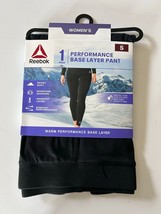 Reebok Women&#39;s Warm Performance Base Layer Pants Size Small Black Brand NEW - $7.86