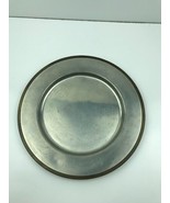 ANTIQUE PEWTER PLATE. 10&quot; DIAMETER - $37.40