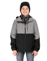 Gerry Boys Girls Jacket Black Gray 4-in-1 Reversible Beanie Water Wind R... - $1,088.00 MXN