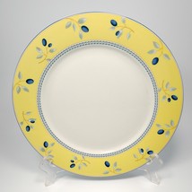 Royal Doulton Blueberry Dinner Plate 10.25in Yellow Blue White - $10.00